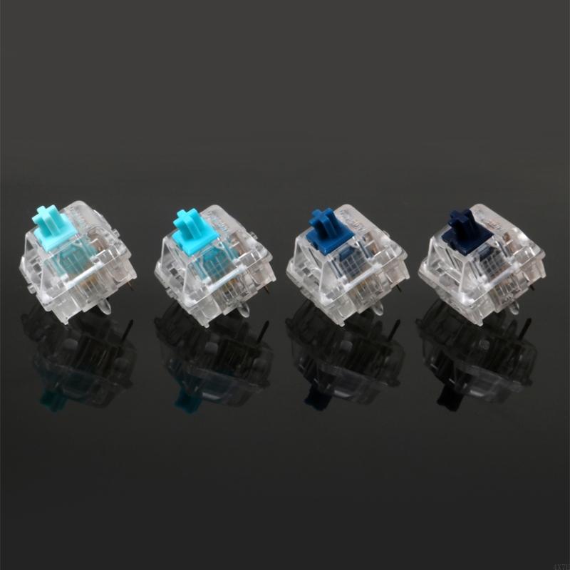 4x7e Zealios Zilent V2 Sakelar Taktil MX Gaya 5Pins Mute Blue Untuk Mekanik Poros Keyboard Mekanik 62G 65G 67G 78G Gaya