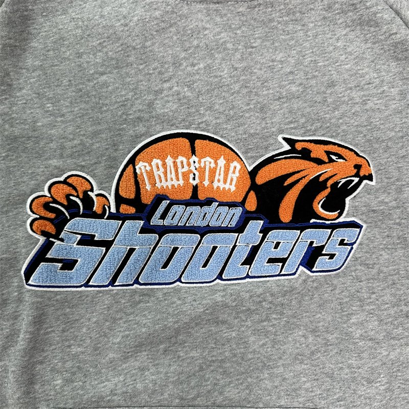 Londyńskie strzelanki głowa lwa haftowane dresy spodnie z kapturem.