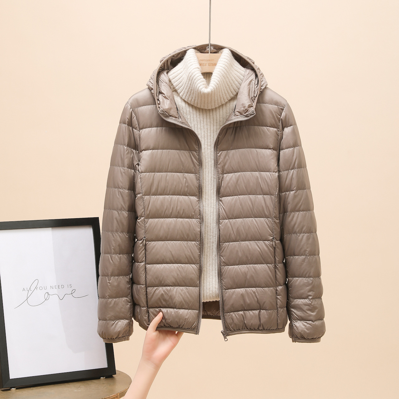 Vêtements pour femmes doudoune Ultra légère femme automne hiver manteau chaud vestes chaudes légères femme Parka à capuche