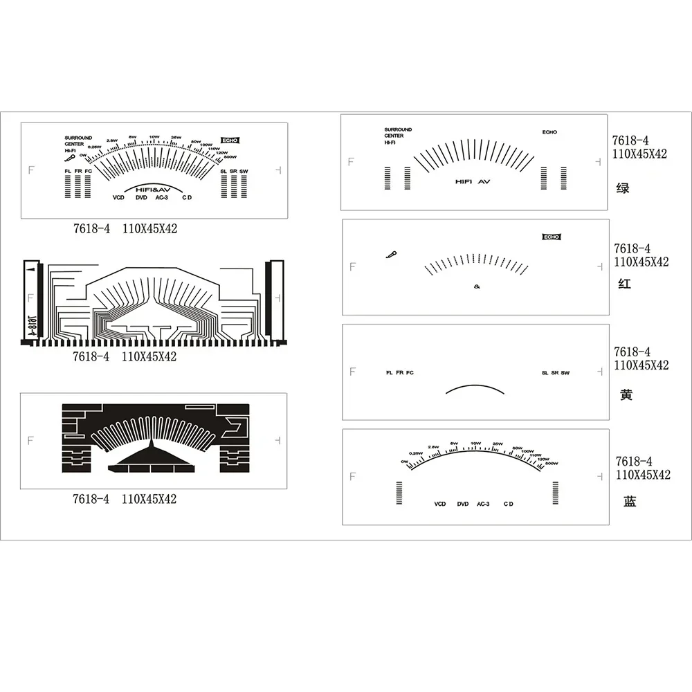 Display fluorescente VFD multimediale con frequenza audio musicale 2024 per altoparlanti e amplificatori, scheda driver e schermo fluorescente