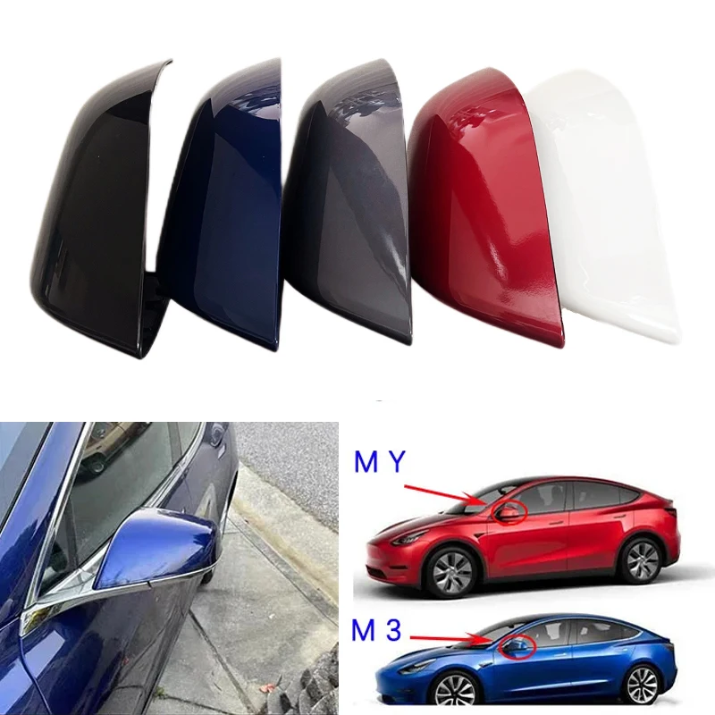 Новинка для Tesla Model 3/Y, крышка зеркала заднего вида автомобиля, авто внешние аксессуары, боковая дверь, замена корпуса зеркала заднего вида