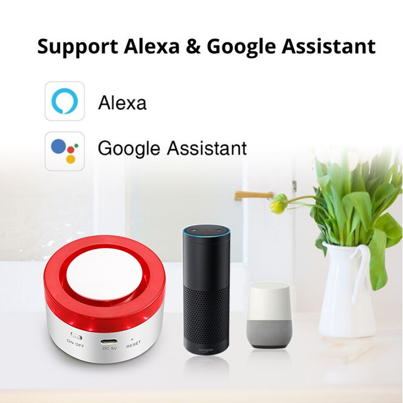 Tuya inteligente wi fi sistema de alarme segurança sem fio kit alarme casa assaltante sensor porta movimento compatível google casa alexa