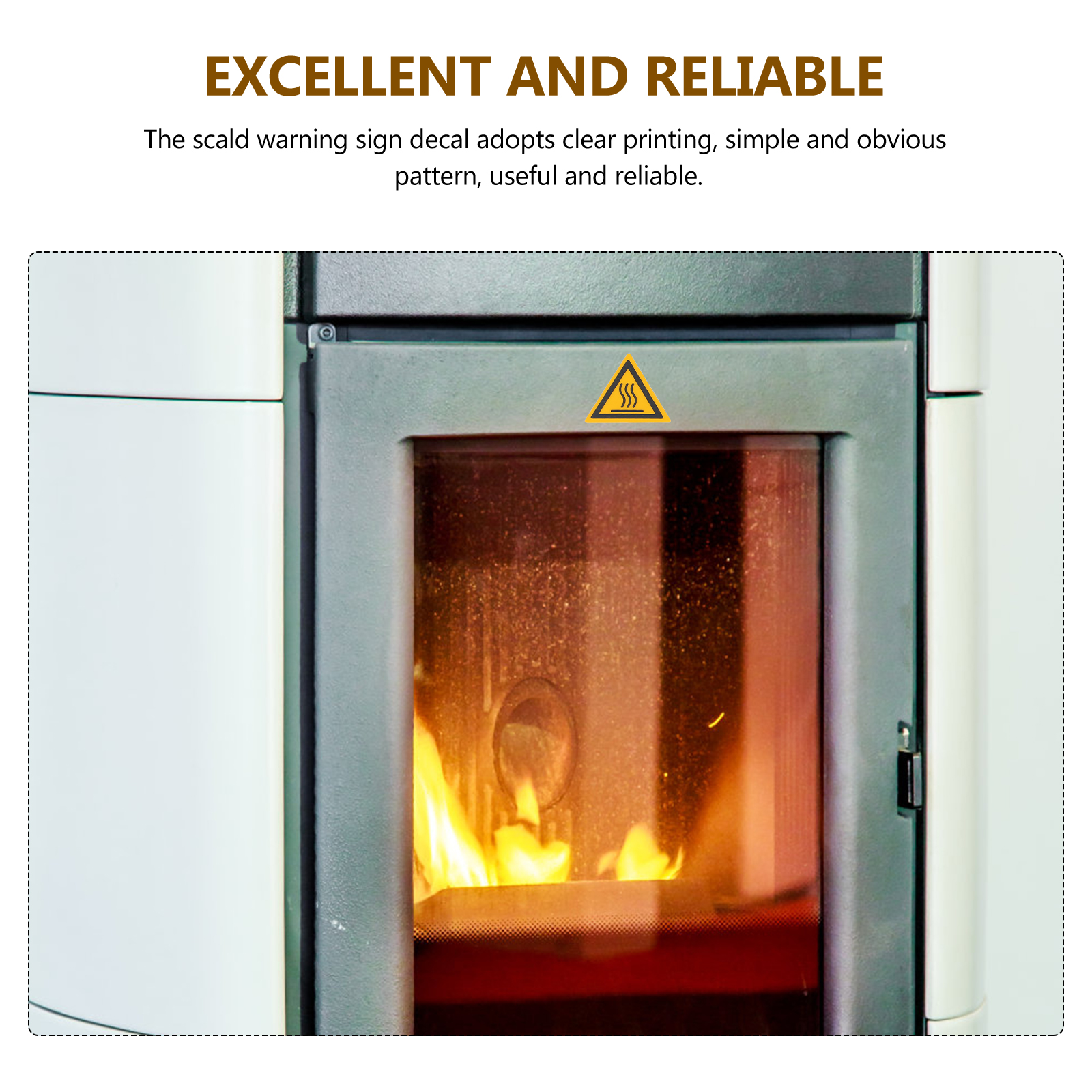 Caution Hot Surface Label Pay Attention to High Temperature Warning Stickers Equipment Scald Decal