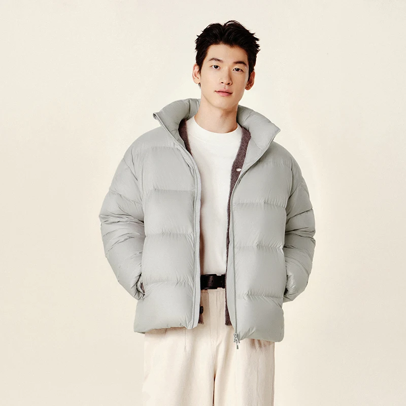 Semir jaqueta masculina inverno três à prova de vento impermeável resistente a manchas grosso gola puffer casaco leve quente