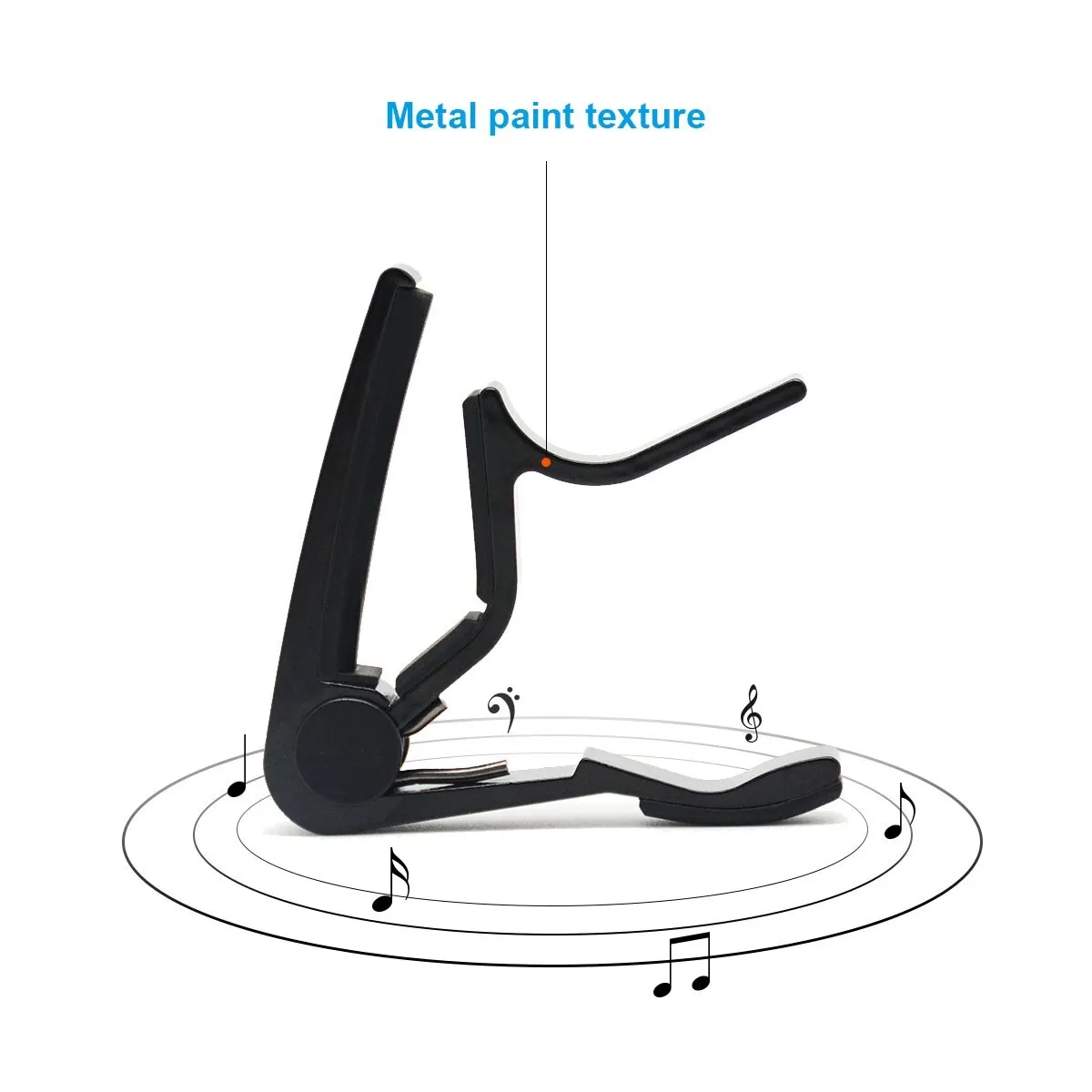 Capotasto per chitarra per chitarre acustiche ed elettriche Capos con una sola mano Nero