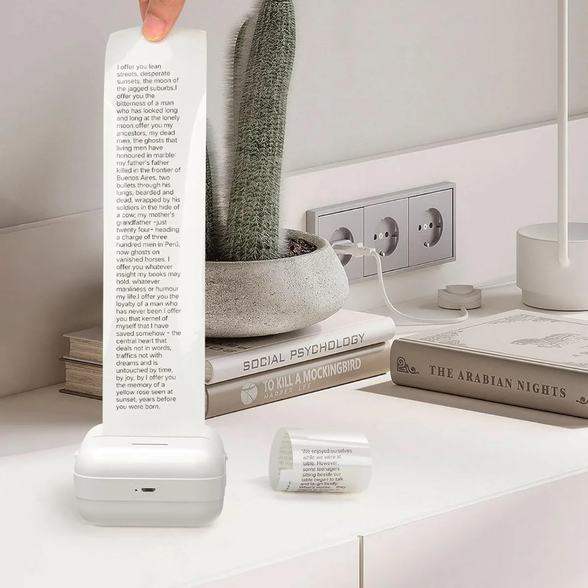 57mmx25mm 3 rolls Transparent self-adhesive/White Thermal paper Self-adhesive/white ordinary thermal printer paper for pocket ca