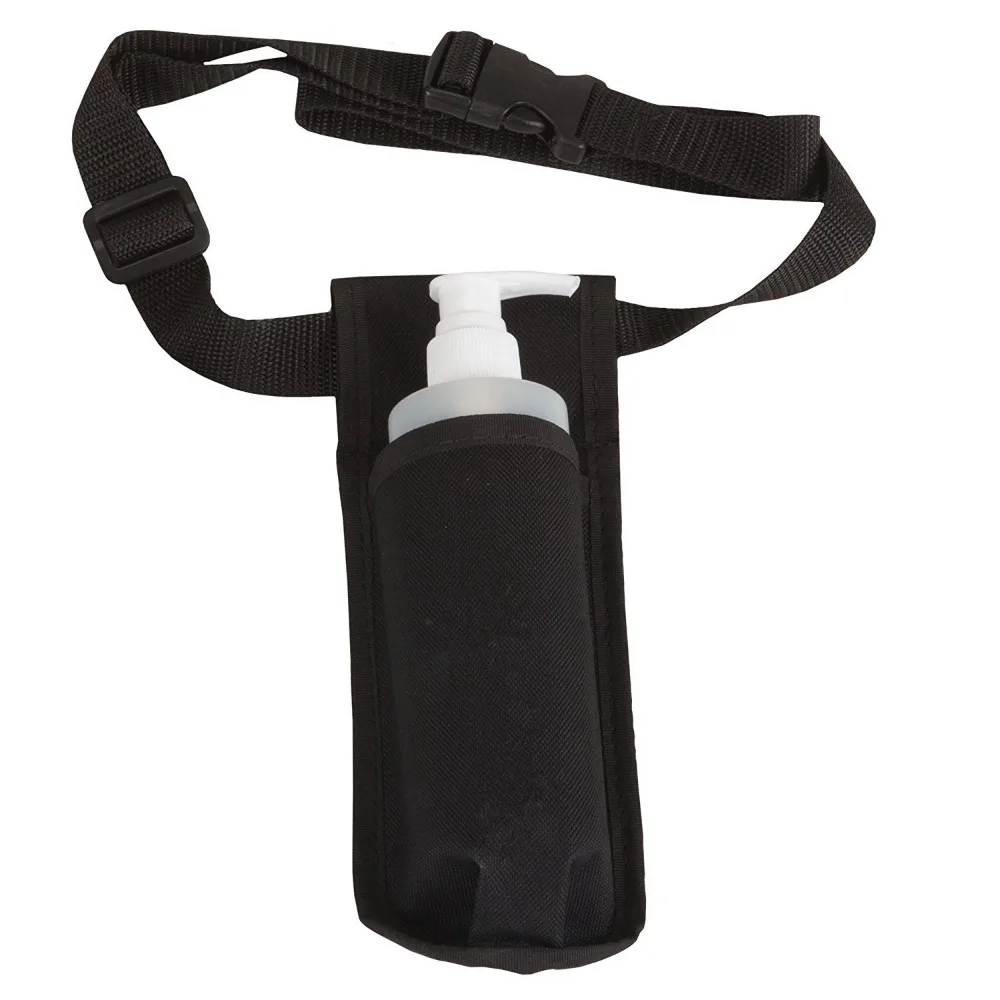 Funda para botella de masaje ajustable, soporte individual/doble, aceite de masaje, cinturón, bolsas de almacenamiento, duradero y portátil