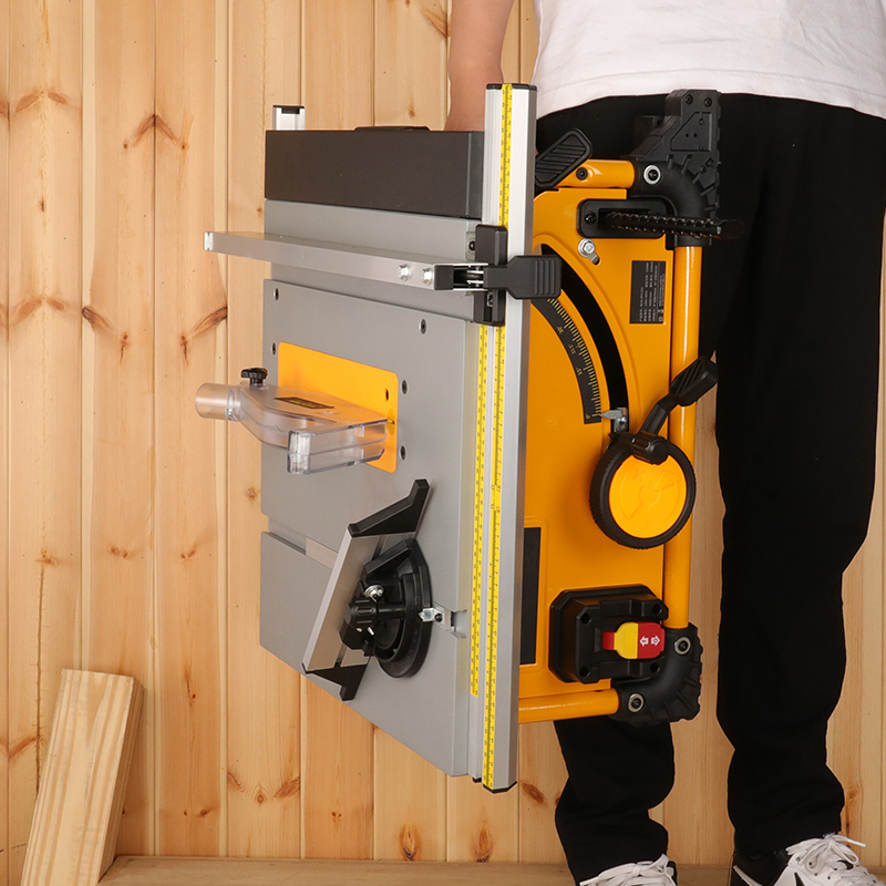 KOMIYA 테이블 톱 210mm 8 인치 목재 절단 톱 연장 테이블이있는 먼지가없는 작업장 용 휴대용 목공 기계