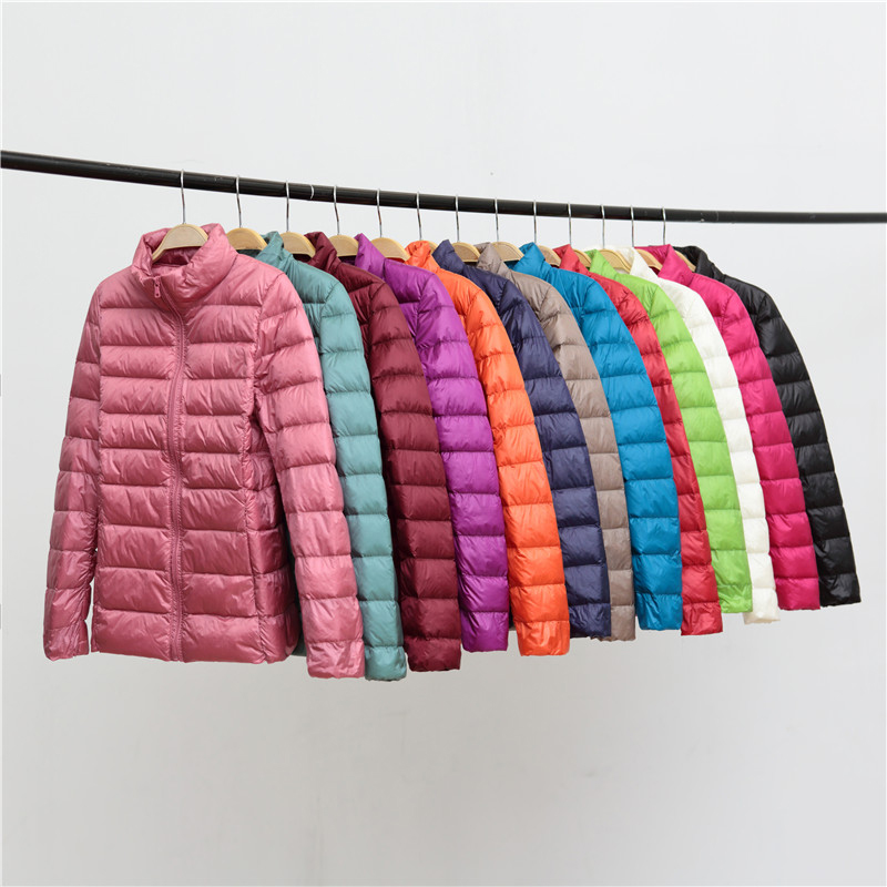 Schinteon Ultralight Witte Eend Donsjack Lente Herfst Warme Slanke Rits Damesmode Lichte Donsjas 13 Kleuren S-7XL