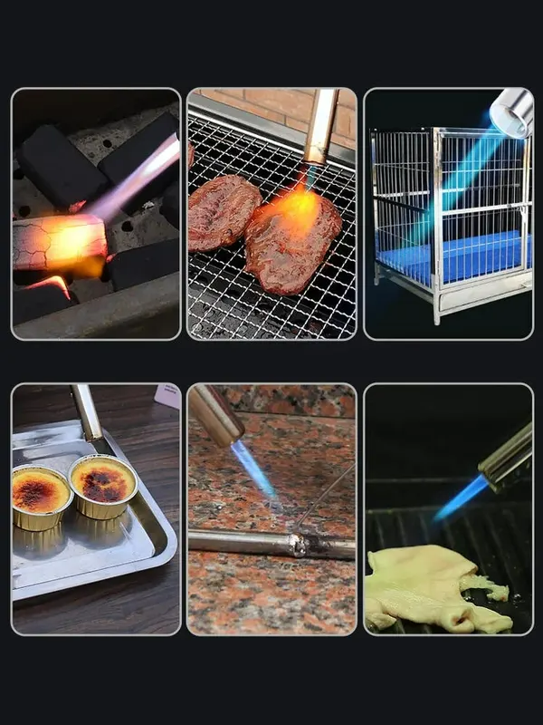 Antorcha de cocina con encendido automático, quemador de soldadura de Gas butano, quemador de Gas de soldadura, soplete de Gas de llama, pistola de llama para barbacoa, cocina de Camping