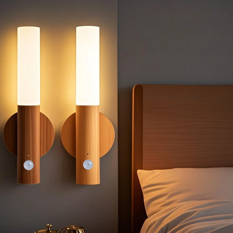 LED Nachtlicht USB Lade Intelligente Menschliche Induktion Für Nachttisch Hause Kleiderschrank Beleuchtung Motion Sensor Licht Led Lampe