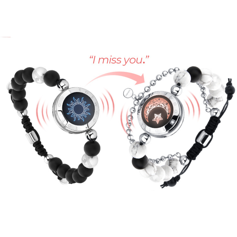 Totwoo Paar Bluetooth Armbanden voor Liefhebbers Lange Afstand Verbinding Smart Sieraden Touch Sync App Compatibel Kralen Armband Cadeau