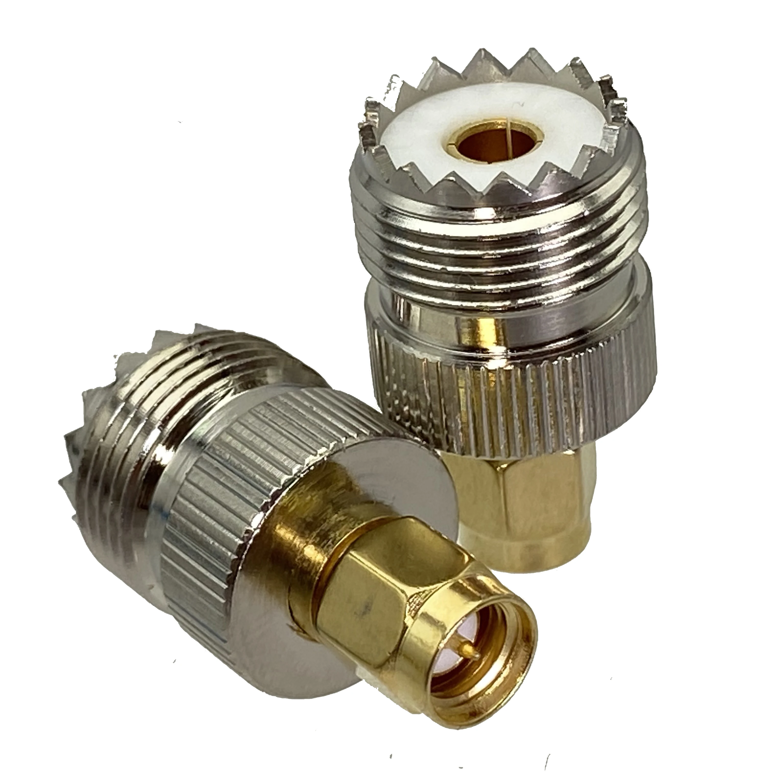1 Uds UHF SO239 PL259 a SMA enchufe macho y conector hembra adaptador Coaxial RF conector terminales de cable latón recto