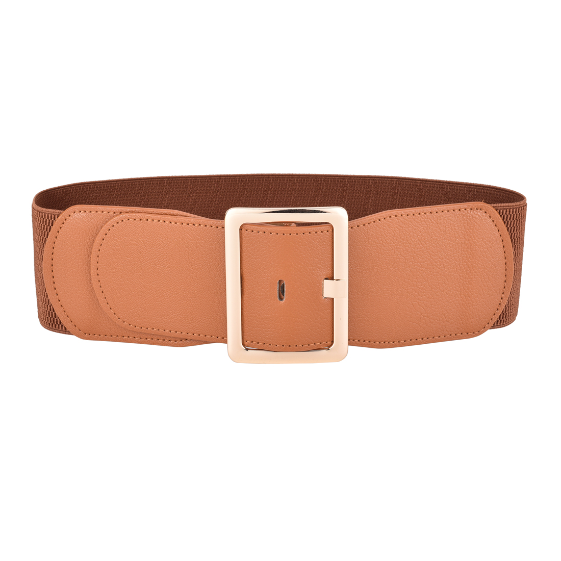 Beltox Cinturón de vestir para mujer Cinturones elásticos vintage para vestido Hebilla de metal