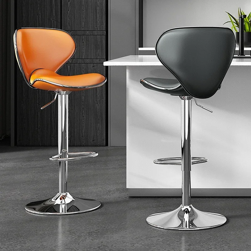 Chaise de Bar élévatrice pour réception d'hôtel, tabouret de caisse, chaise d'île haute pour loisirs à domicile, chaise de magasin de thé au lait avec dossier
