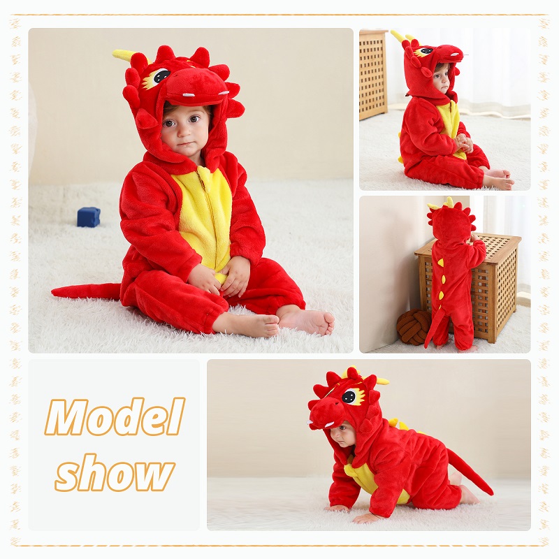 MICHLEY, peleles de dinosaurio de Carnaval para bebé, ropa infantil de franela de invierno para niños pequeños, monos con capucha, mono, disfraz para niños