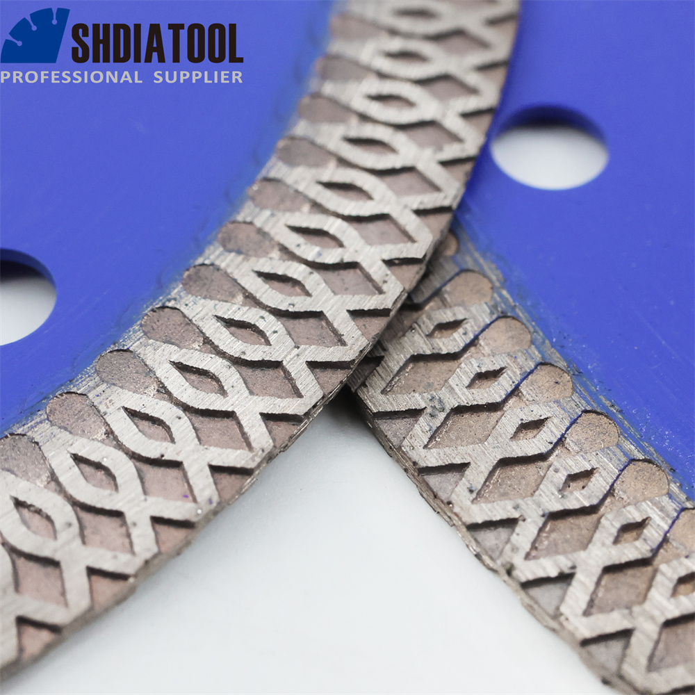 SHDIATOOL 1/2/5 Stück Durchmesser 75–350 mm Diamant-Trennscheibe X Mesh Turbo Sägeblatt geschnitten Keramikfliesen Porzellan Marmor Granit Stein