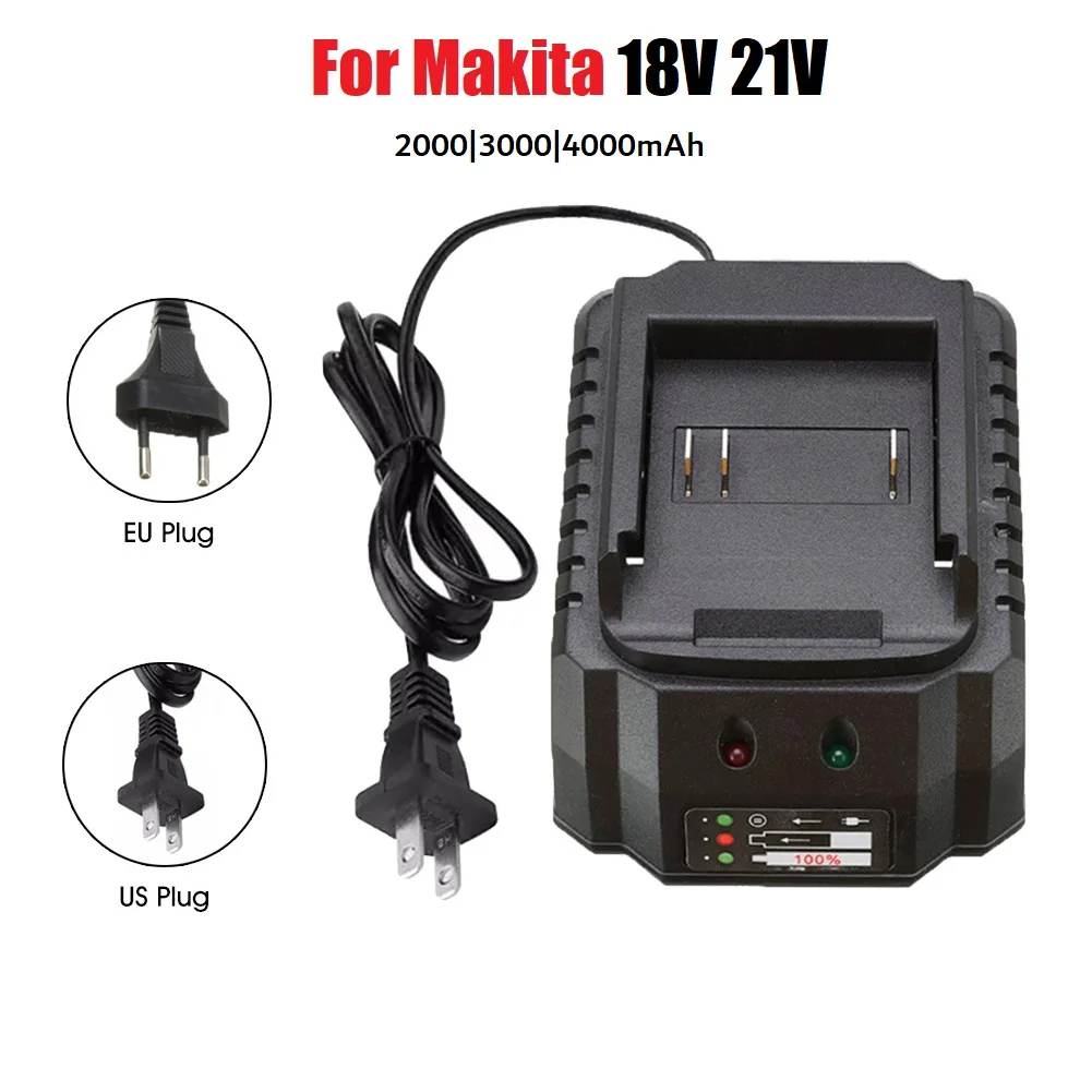 Cargador modelo Makita 18V 21V taladro eléctrico llave eléctrica cargador de amoladora angular cargador de batería de herramienta eléctrica