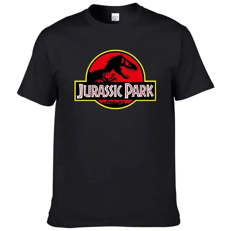 2023 jurassic park t camisa masculina 100% algodão impresso camiseta casual engraçado topos jurassic world t manga curta legal tshirt 80045