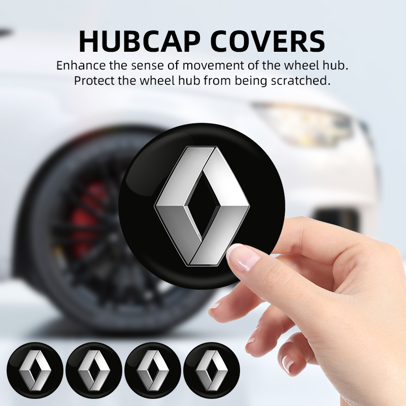 4 Uds 56MM tapas de centro de rueda de coche accesorios de cubierta de logotipo para Renault Captur Megane Clio Arkana Line Koleos Kwid Duster Kadjar