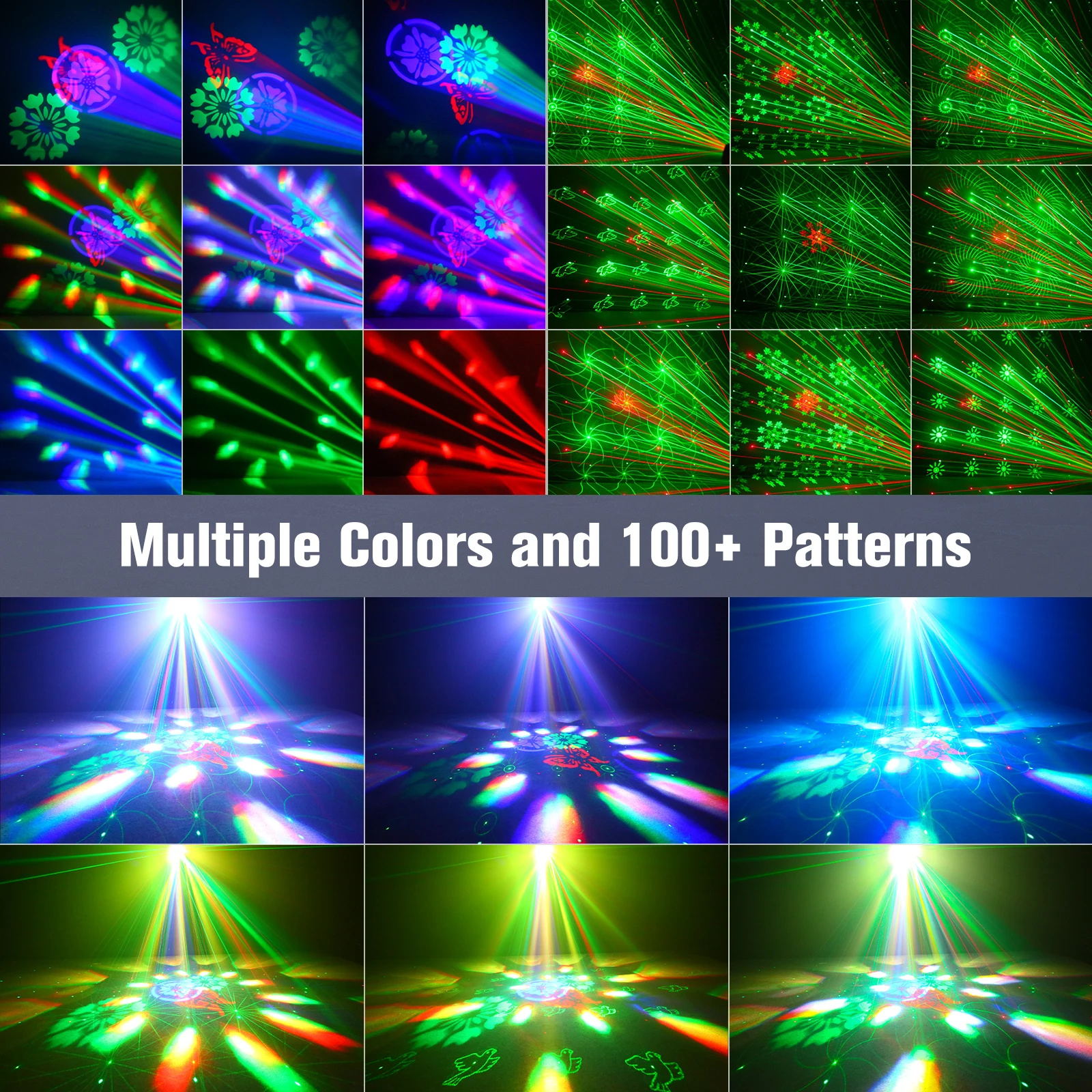 Projektor laserowy 6-w-1 Bee Eye Strobe RGBW LED Beam Patterns Stage Laser Light Stage Effect Light for Party DJ Disco KTV Wedding
