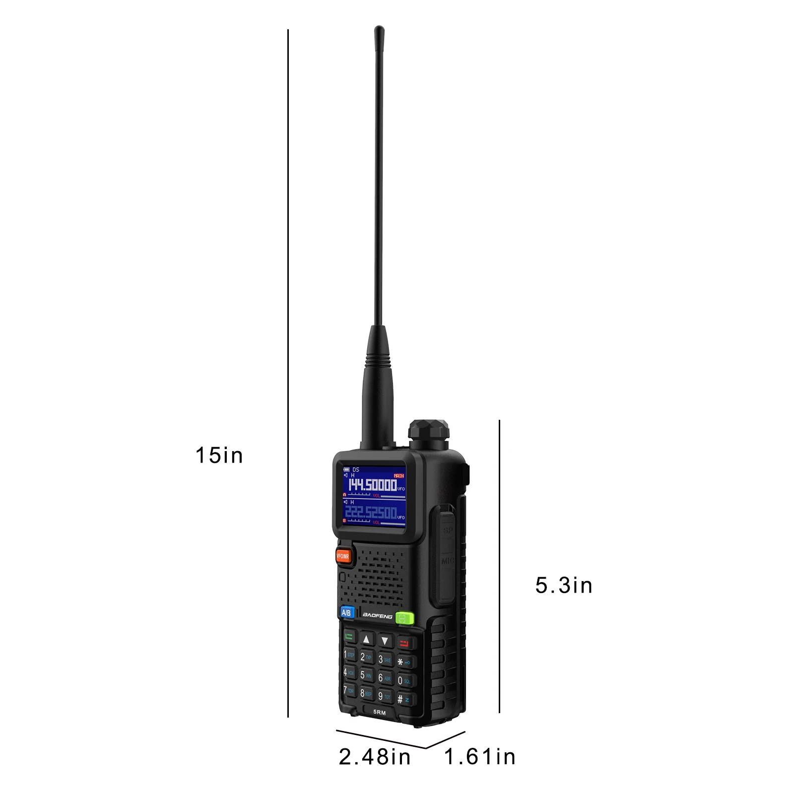 2PCS Baofeng 5RM Radio High Power Long Range Walkie Talkies NOAA Wetter Kopie Frequenz 999CH USB C Ladegerät