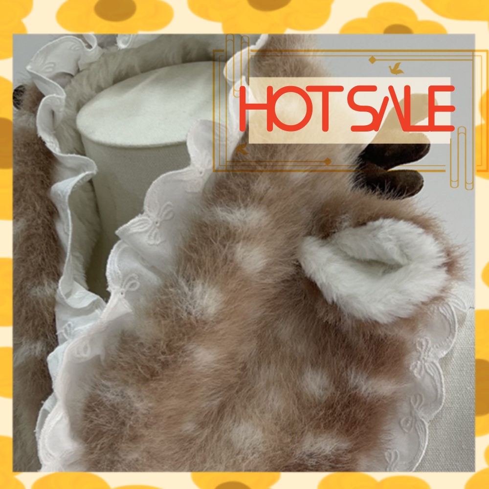 Шапка из искусственного меха, теплые длинные шарфы, повязка для волос с оленьими ушками, рождественский лось, плюшевая шаль, модный декор, аксессуары для волос своими руками, милая шапка, накидка