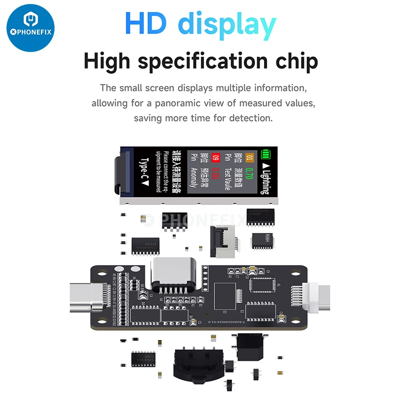 Mecánico T-824 T824 SE teléfono tableta Detector de inserción de cola pantalla Digital control de energía actual Pin independiente sin desmontaje