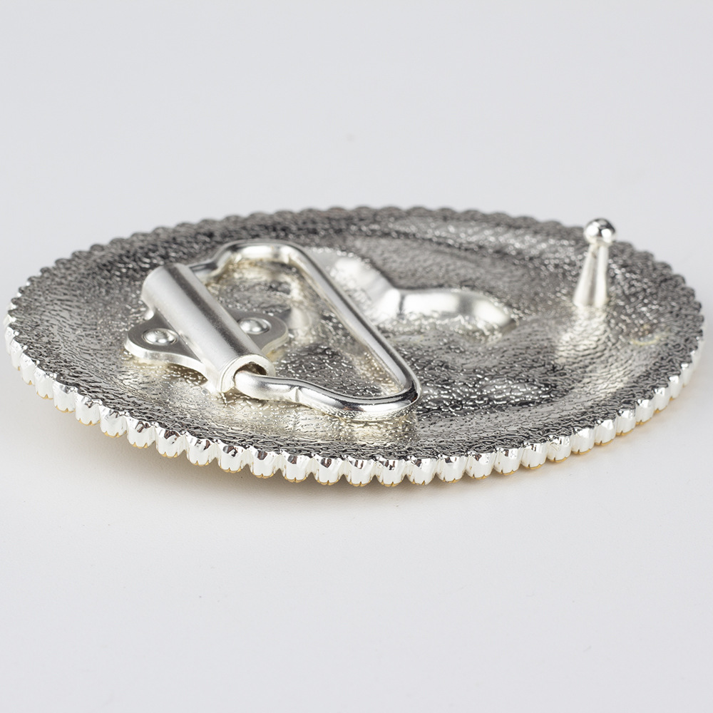 Fivela de cinto Lone Knight Golden Silver Bullfighter para 3,8 cm