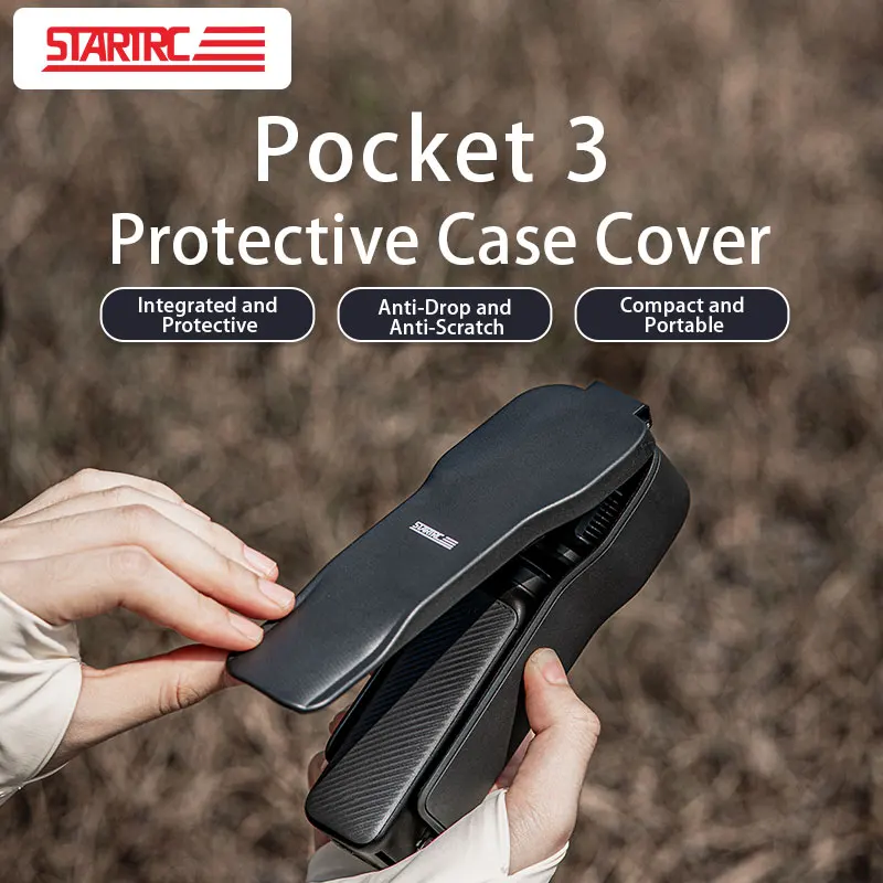 STARTRC For DJI Osmo Pocket 3 Protective Case Camera Lens Screen Protector Anti-fall Flip Cover Quick Release Case Accessories