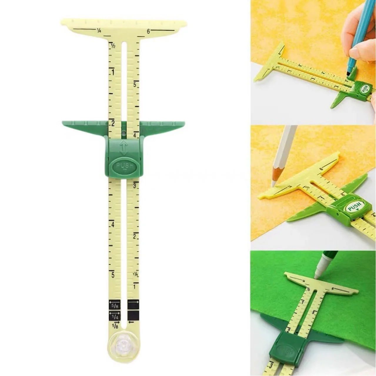 多機能描画定規パッチワーク定規プラスチック 5-in-1 パッチワーク定規ペイントツールテーラー定規