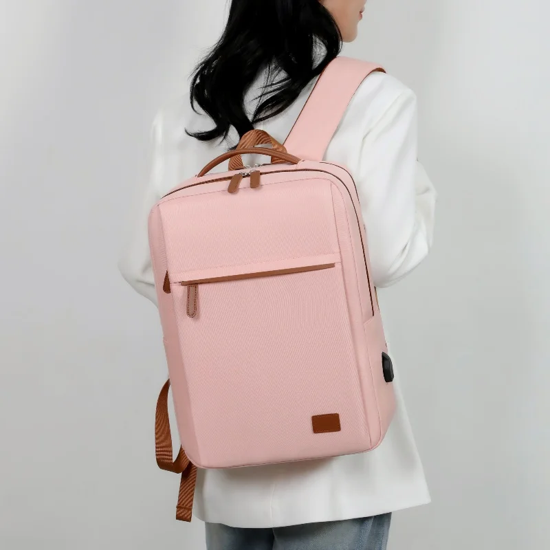 Nylon-Rucksack, stilvoller, vielseitiger täglicher Pendlerrucksack mit Reißverschlussöffnungsdesign