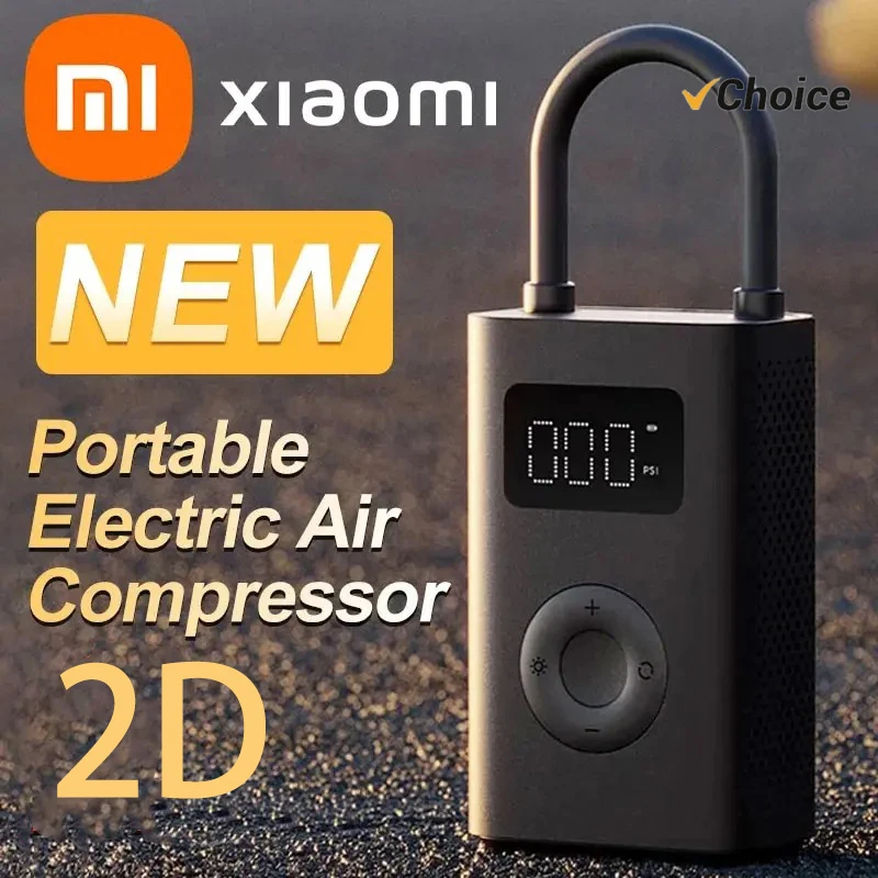 Nowa pompa powietrza Xiaomi Mijia 2025 2D 25% prędkości doładowania przenośna elektryczna sprężarka powietrza skarb 150PSI typ C LED inflator wielofunkcyjny