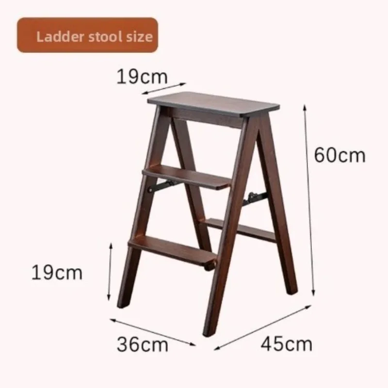 Multi Functional Folding Thick and Thick Ladder Stool Household Climbing Ladder Portable Bar Stool Climbing Safety Ladder Chair