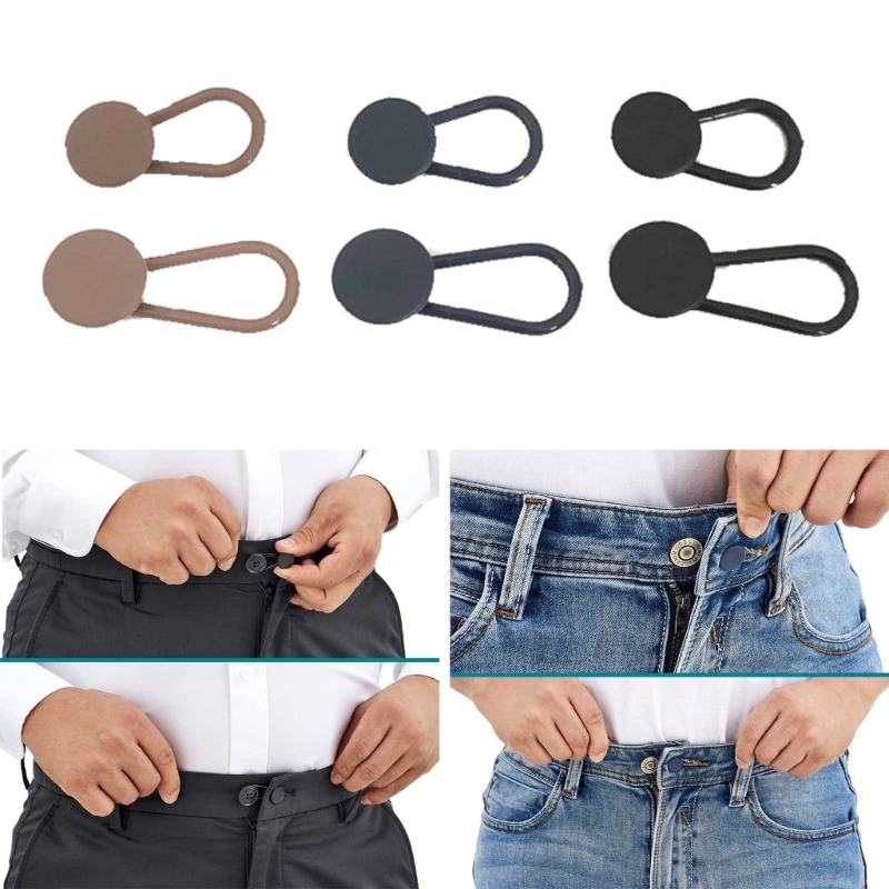 Extensor de pantalones botones extensores de cintura flexibles para pantalones vaqueros 15mm 18mm 87HA
