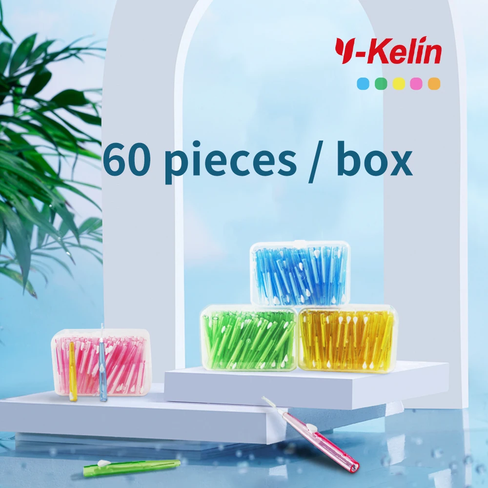60 Cái/hộp Đựng Tăm Nha Khoa Bàn Chải Kẽ Răng 0.6-1.5Mm Vệ Sinh Giữa Răng Chăm Sóc Răng Miệng Chỉnh Nha Tôi Hình Răng Chỉ