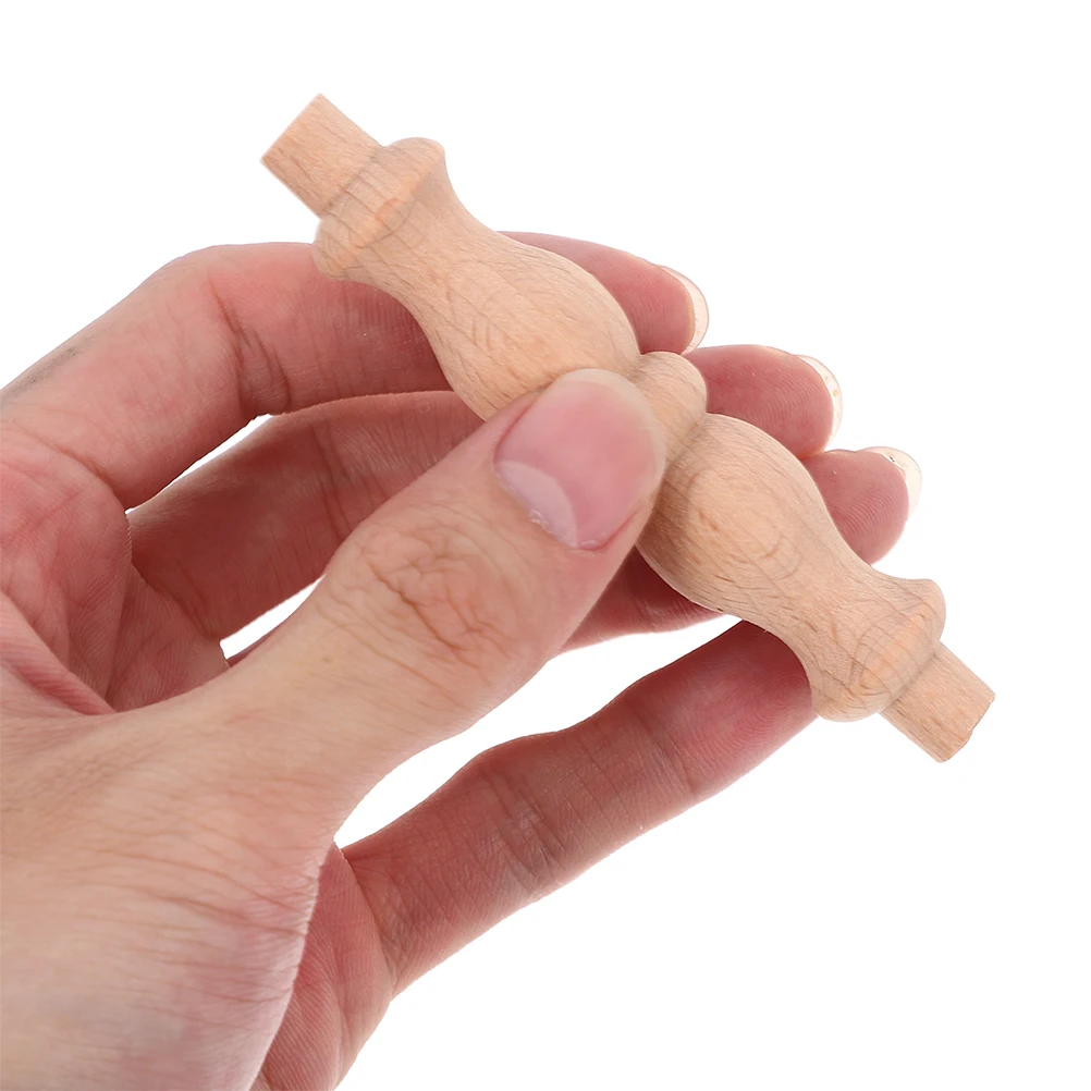 12Pcs Artistic Craftsmanship Wooden Spindles Natural Grain Unfinished Surface Easy Maintenance Ideal for Furniture and Staircase
