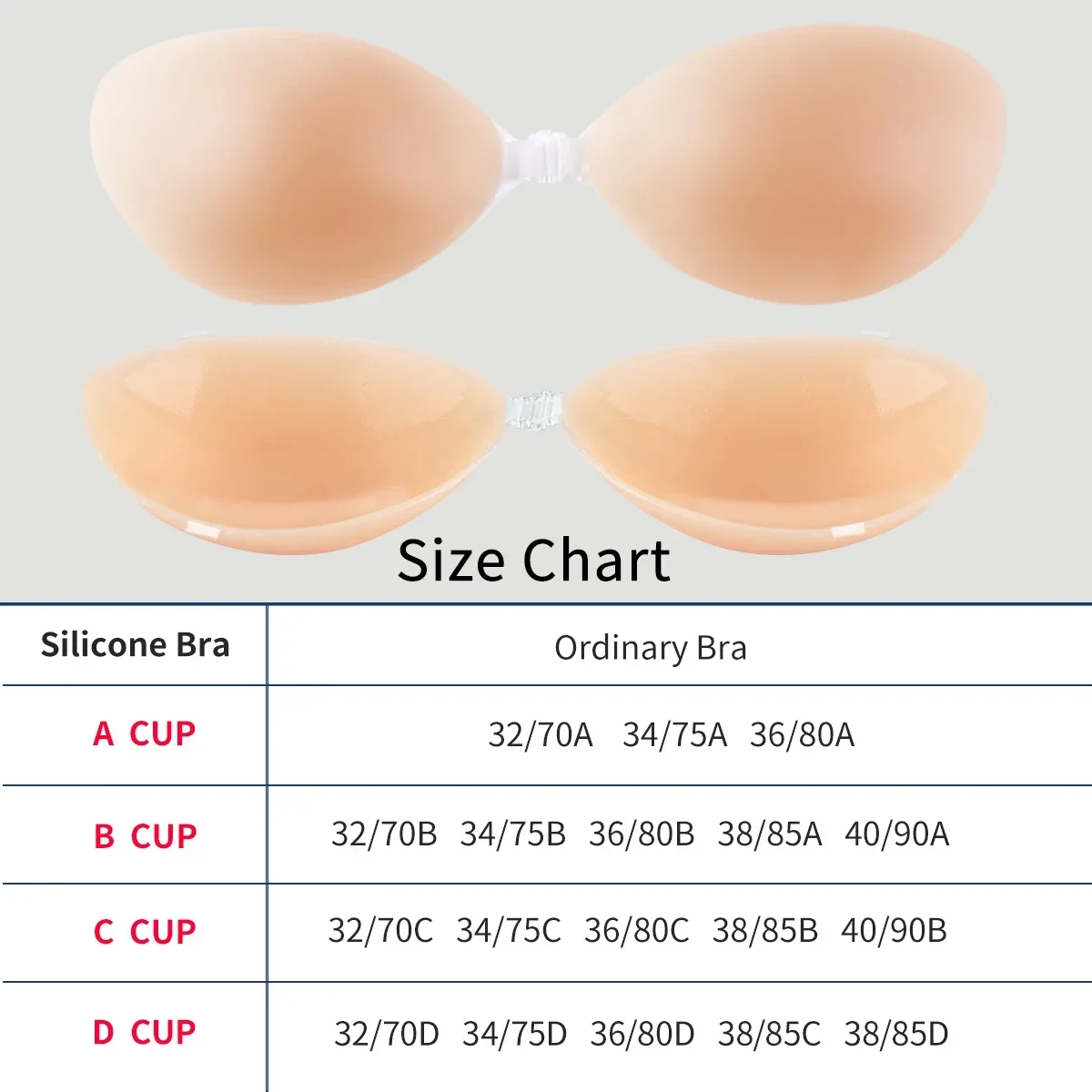 Reusable silicone bra with invisible gathering nipple straps for lifting and strapless sexy wedding dress party women's bra