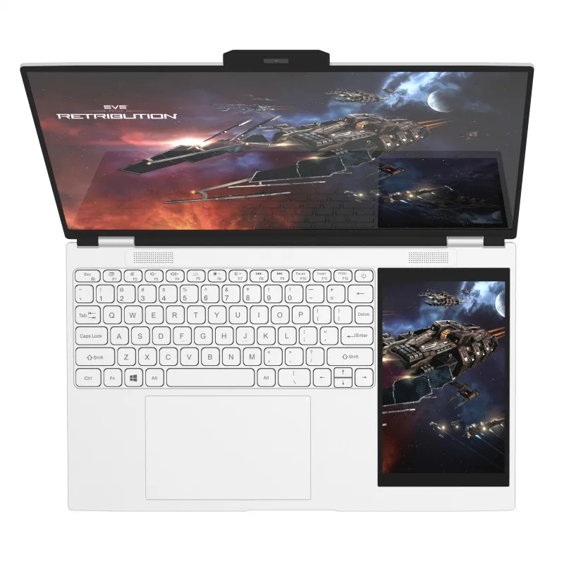 15.6 นิ้ว IPS 2K สี่ด้านหน้าแคบหน้าจอ 7 นิ้ว IPS Touch screen Dual-screen แล็ปท็อป Intel N100 256GB 4 Core 4 ด้าย 3.4GHz