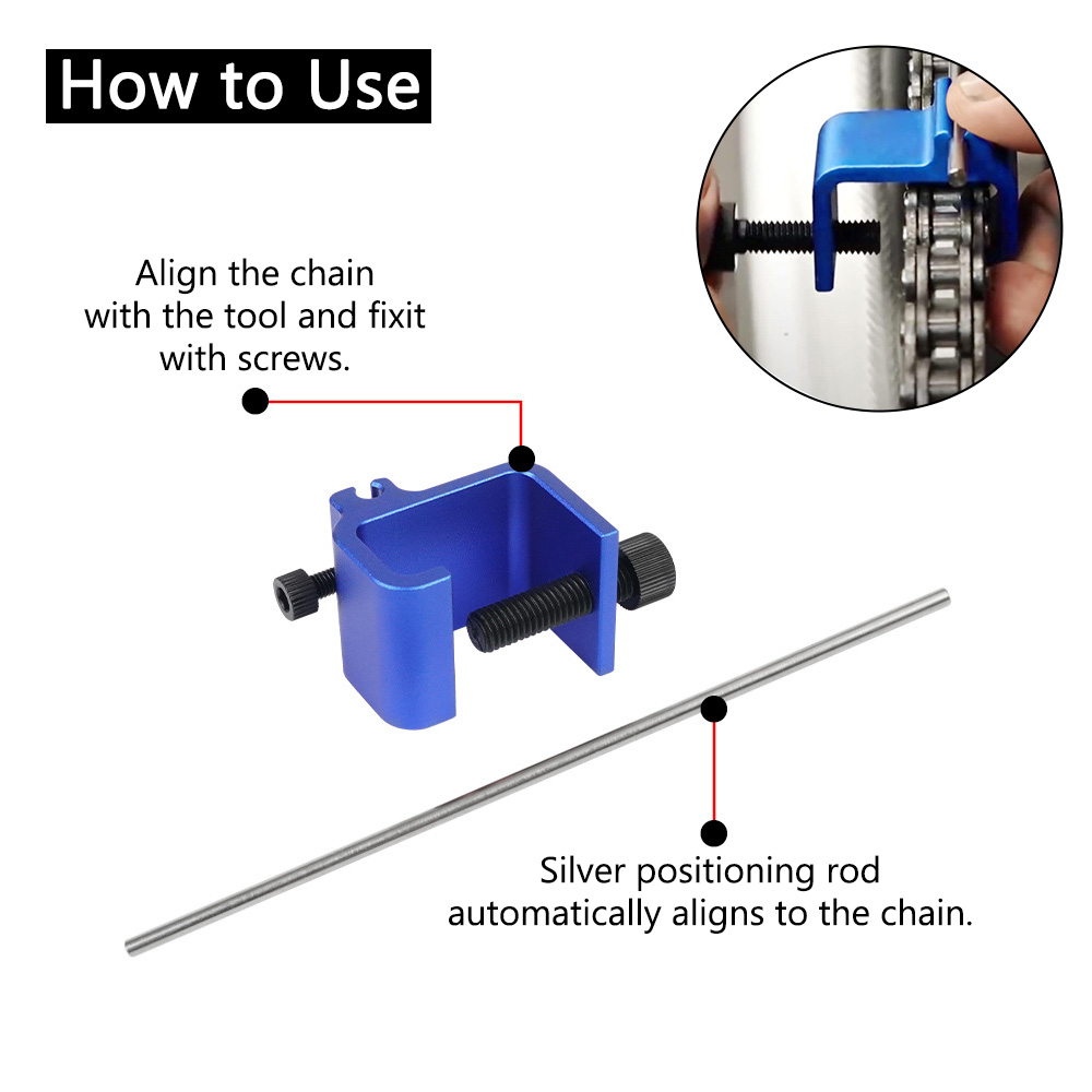 Quick Accurate Alignment Tool Motorcycle Chain Alignment Tool Aluminium Alloy Sprocket Chain Repair Parts Tool Universal