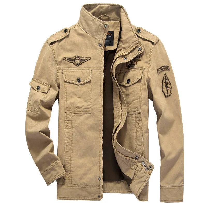 2024 nova jaqueta de algodão masculina caça selvagem à prova de vento multi-bolso jaqueta de trabalho outono casual exército verde casaco de escalada de montanha
