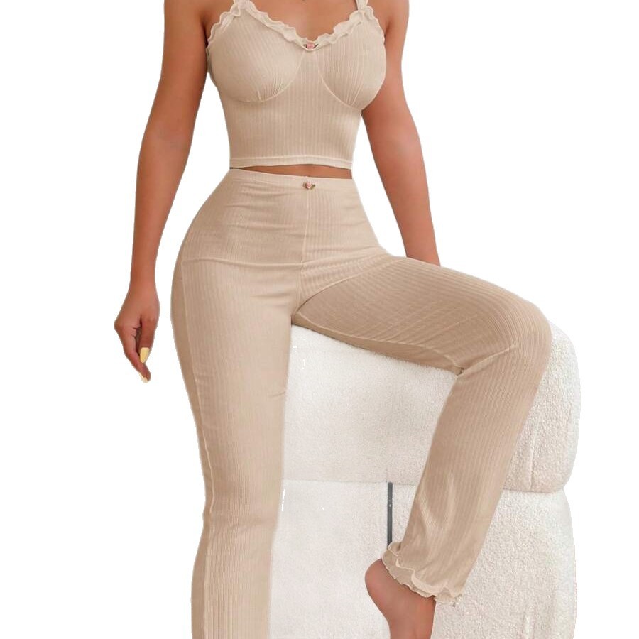 Pijamas fs sensuais com decote em V, pretos, com regata de suspensório, manga crida, em seda de leite, para usar em...