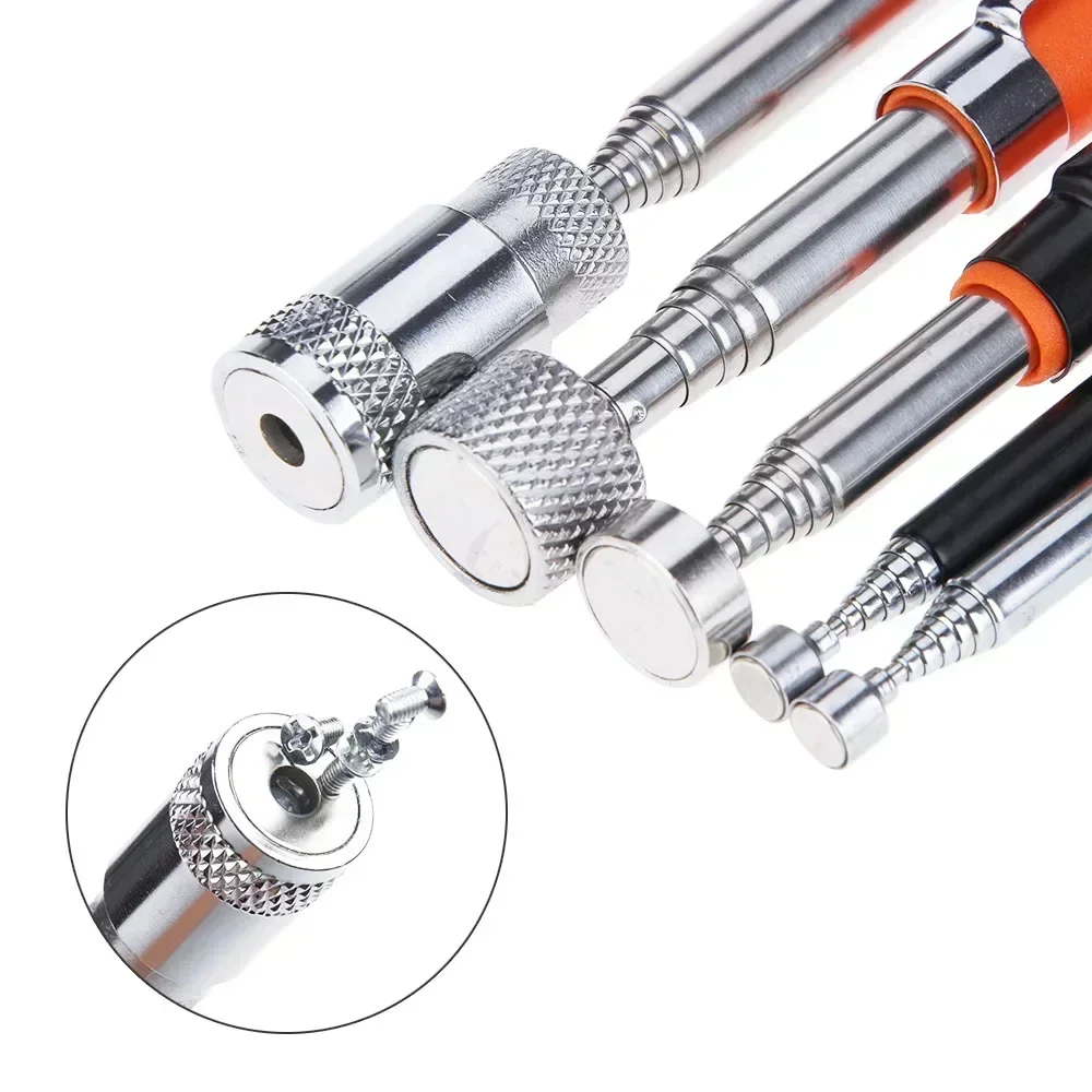 Mini bolígrafo magnético telescópico portátil, herramienta práctica de capacidad para recoger tuercas, perno, varilla de recogida extensible