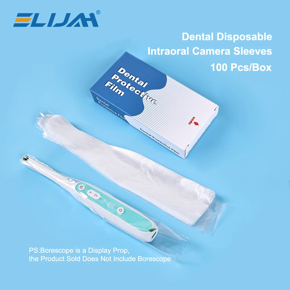 ELIJAH 100cs/Box Dental Einweg Intraorale Kamera Ärmeln Für Zahnarzt Labor Endoskop Griff Schutz Dental Zubehör