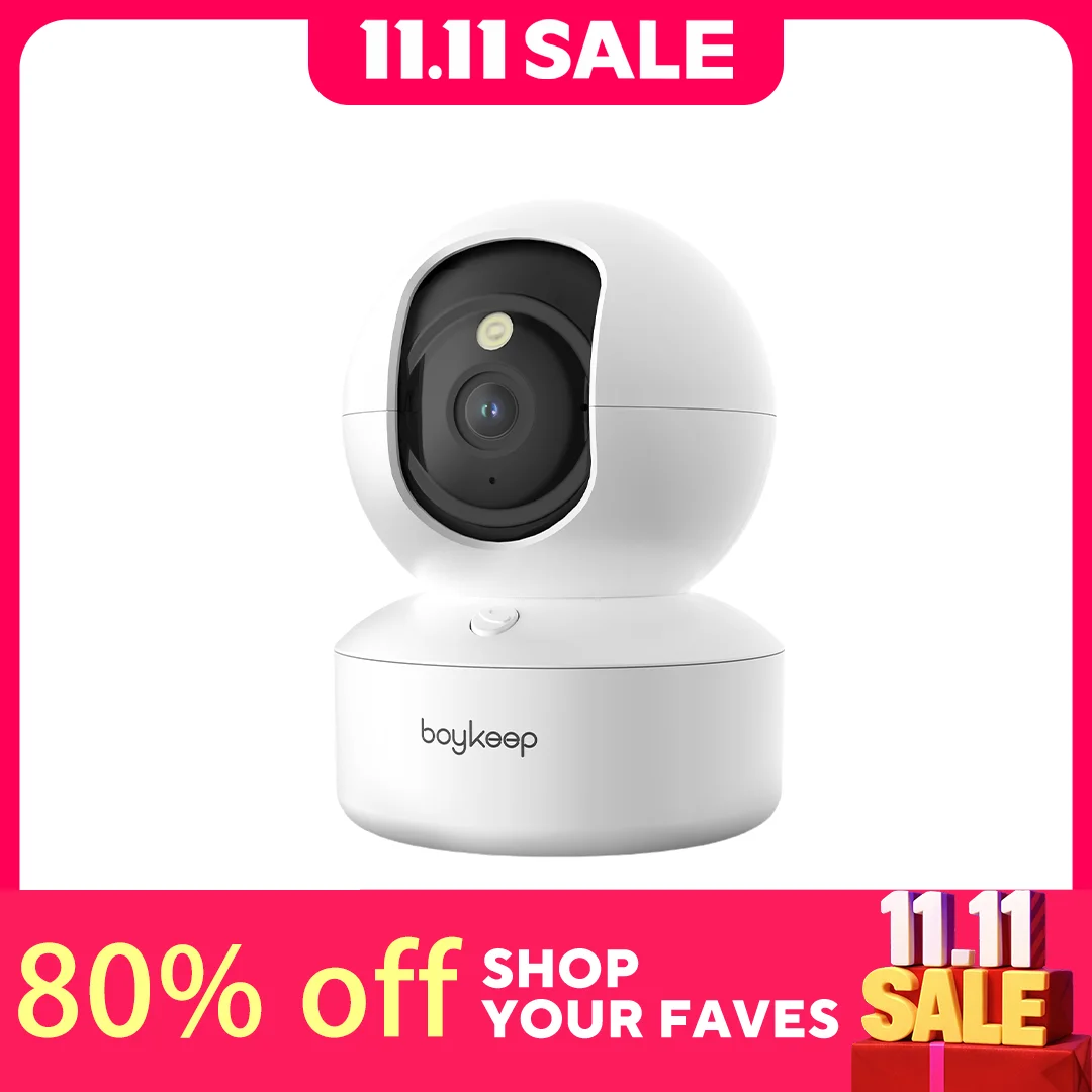 BoyKeep Smart Kamera 2K Sicherheitsschutz WLAN-Überwachung 5G/2,4 GHz Indoor Baby Nachtsicht 360 °   Schwenk- und Neigefunktion, 2-Wege-Audio K30