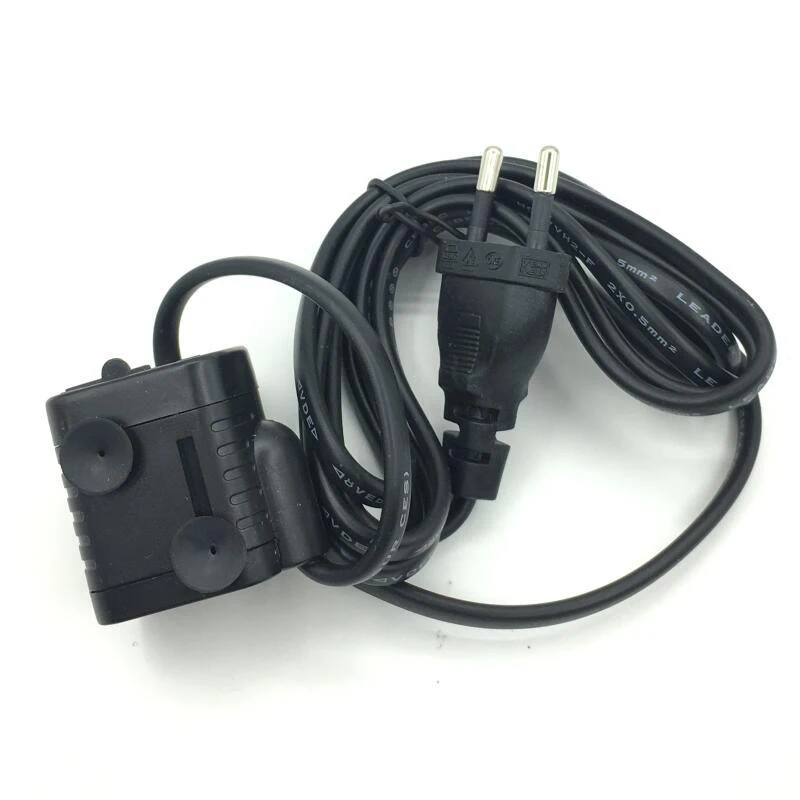 Bomba de água sem escova ultra silenciosa, 3w ac 220v, à prova d'água, mini bomba de fonte para tanque de peixes com taxa de fluxo de água, plugue europeu