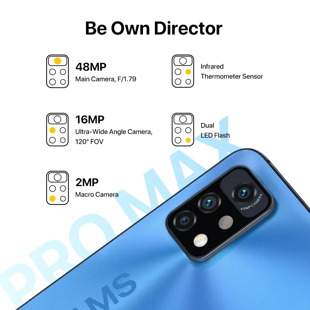UMIDIGI A15 Tab Android 13 Планшет 8 + 8 ГБ ОЗУ 256 ГБ ПЗУ 11 дюймов 2K HD + дисплей 7500 мАч Мегабатарея 13 МП + 8 МП Камера 20 Вт Быстрая зарядка