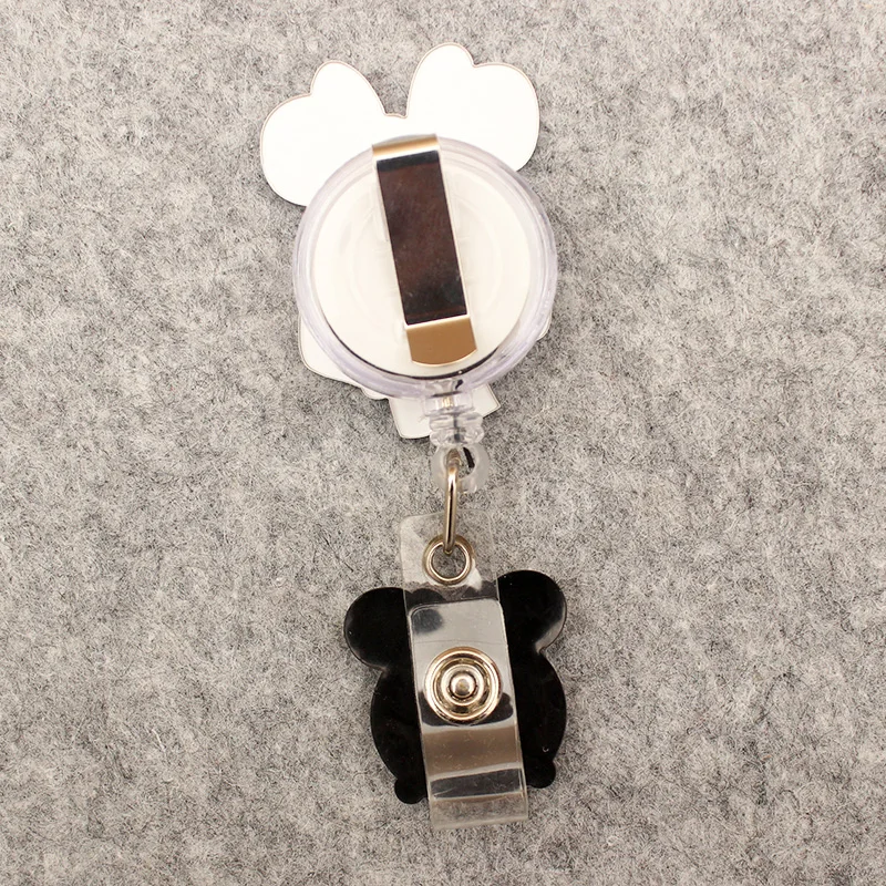 Porta badge stile punto mouse per ragazza a due volti Porta badge per infermiere Porta documenti Enfermera Porta carte di nome retrattile Accessorio