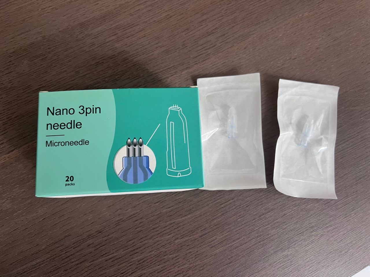 Microaguja profesional Nano suave, aguja de 3 pines, 34g, paquete Individual desechable para accesorios de herramientas de belleza