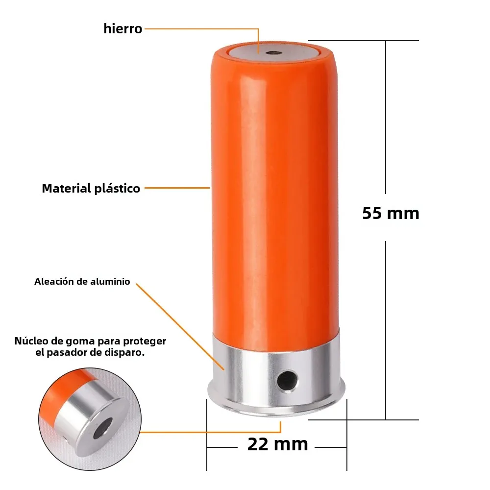 12GA Manequim redondo para practicar balas de entrenamiento de tiro, paquete de 6 o 12 piezas